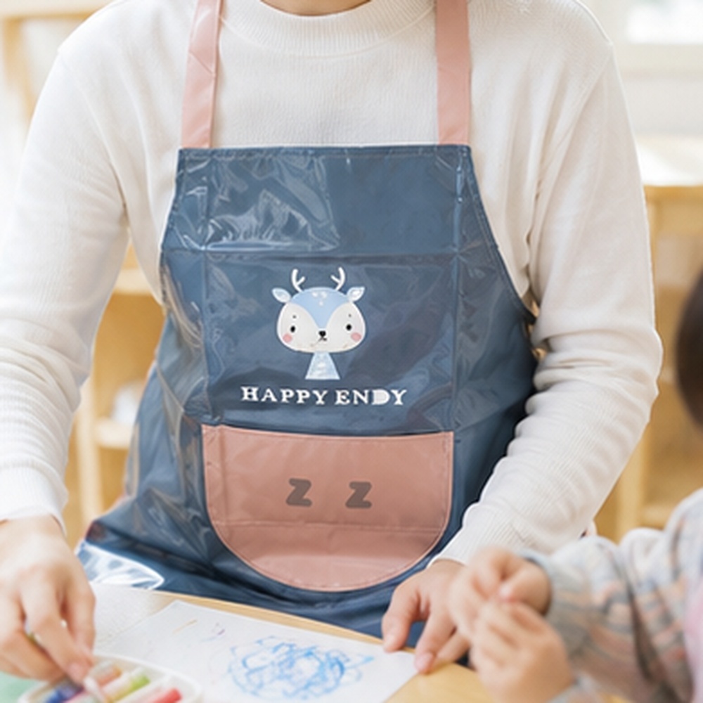 아기사슴 방수 앞치마 - 소 어린이집 미술 급식소