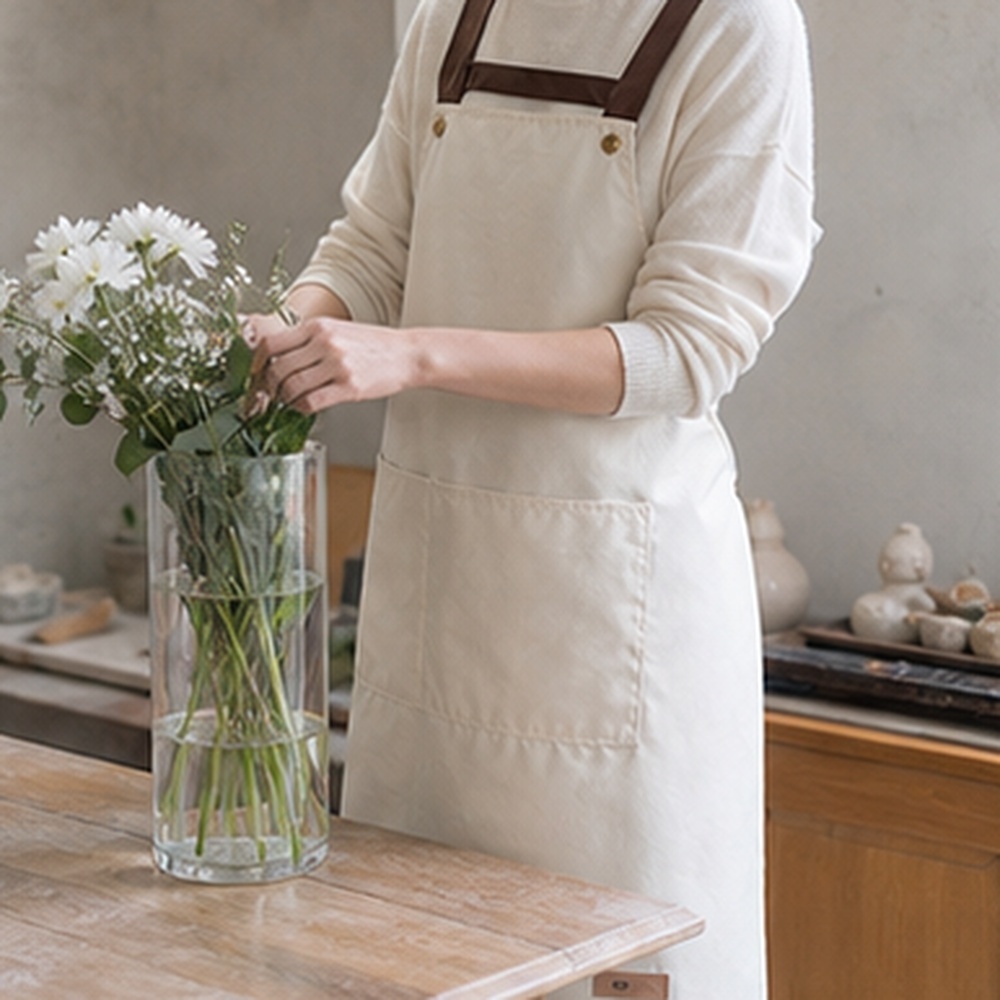 방수앞치마 고급 방수원단 분할주머니 공방 카페 주방 작업용 87CM 68CM