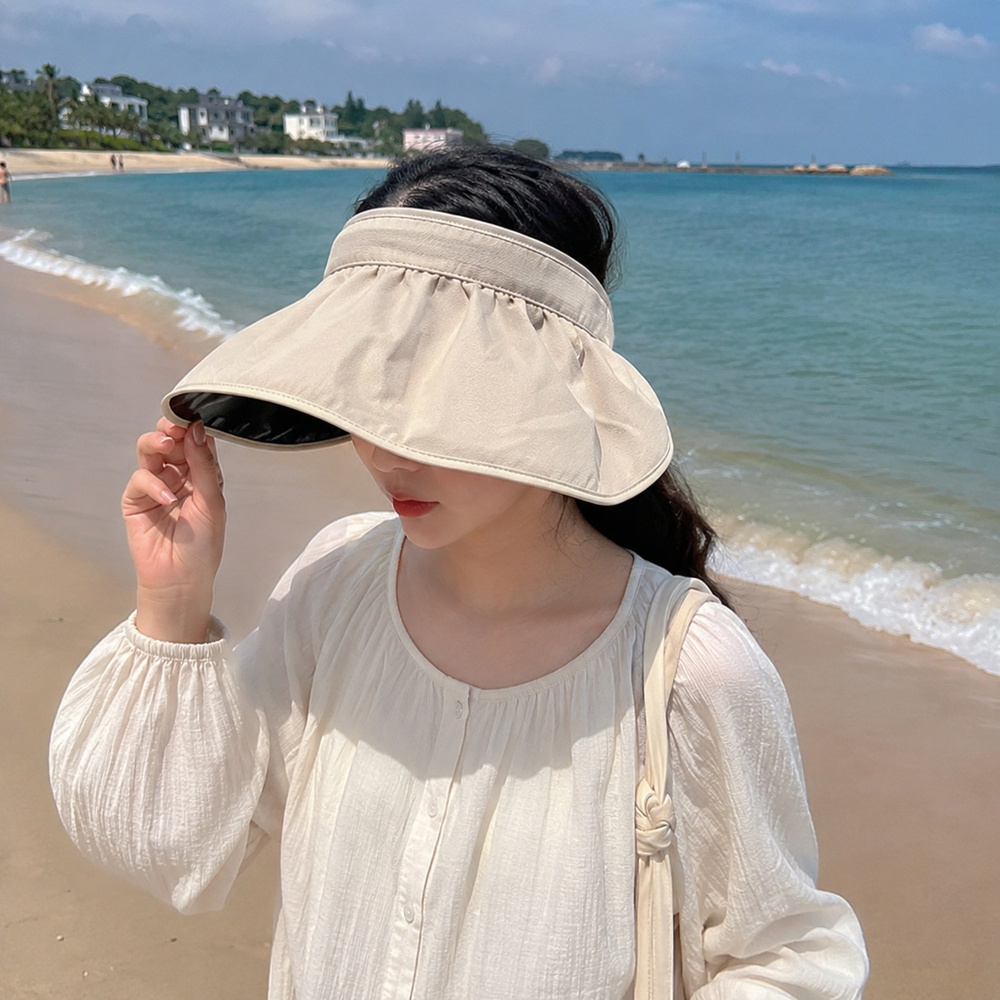 여성 썬캡 자외선차단 햇빛가리개 머리띠겸용 와이드챙 메쉬 여름모자